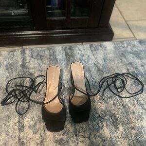 Top Moda Black Strappy Heels